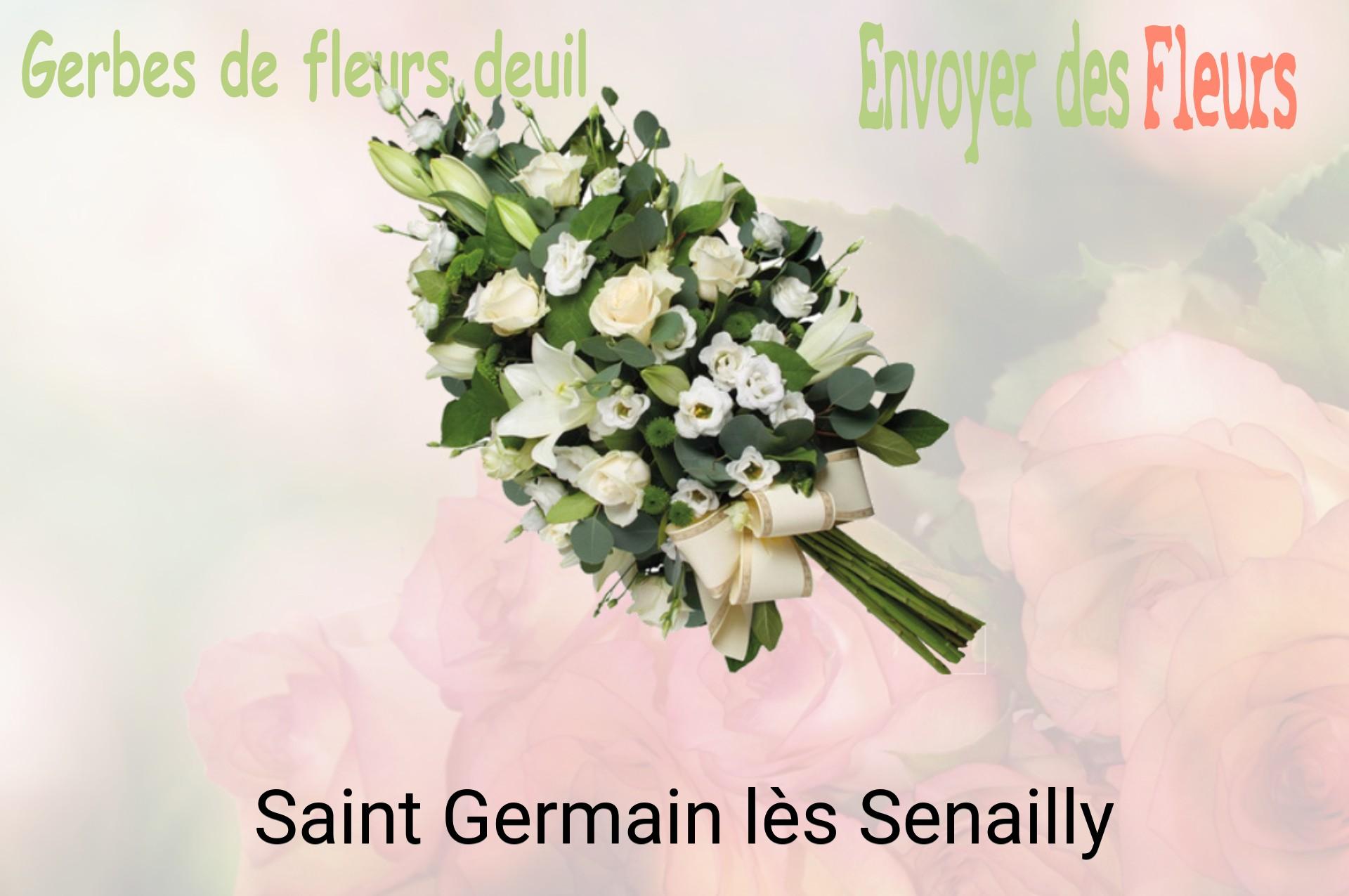Gerbe de fleurs de deuil livrée à Saint-Germain-lès-Senailly